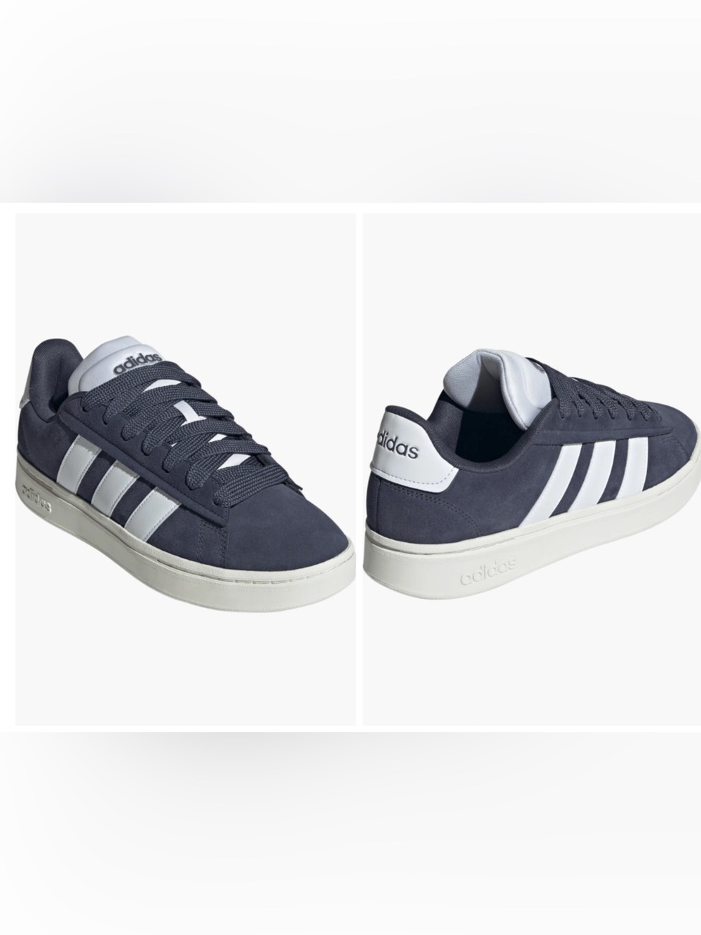 adidas Navy and White Suede Low-Top Sneakers (NEW IN BOX)